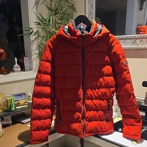 Women's Vibrant Red Puffer Jacket